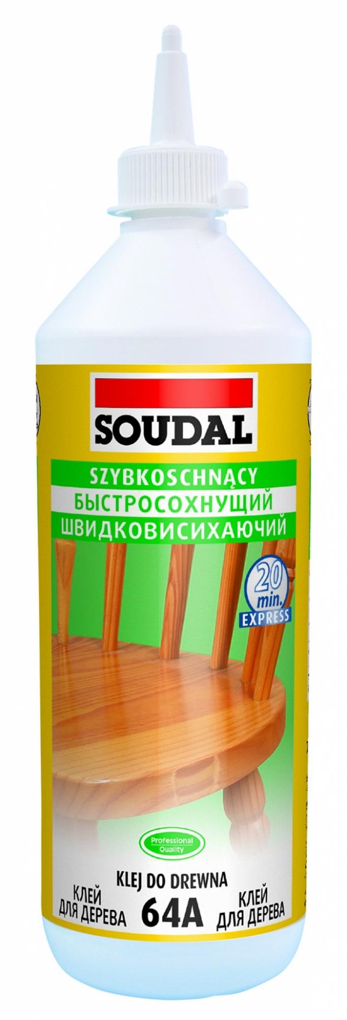 Быстросохнущий клей для дерева Soudal 64А