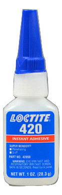 Клей для металлов, резины и пластмасс, капиллярный Loctite 420 Henkel
