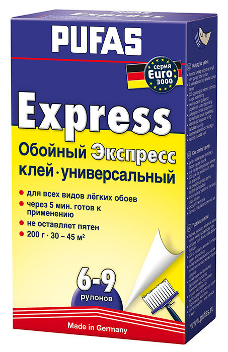 ПУФАС N051 Клей Экспресс быстрорастворимый Euro 3000 Express (20шт./кор)