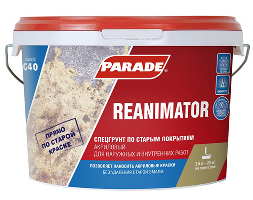 PARADE Спецгрунт Reanimator G40 по старым покрытиям