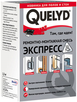 QUELYD Ремонтно-монтажная смесь Экспресс 1,5кг