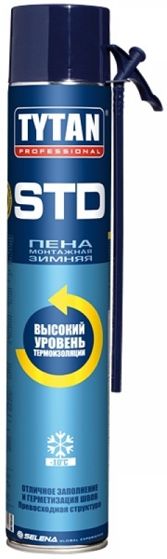 Tytan Professional STD ЭРГО пена монтажная зимняя 750мл (12шт/кор)