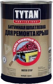 Tytan Professional Битумная Шпатлевка для Ремонта Крыш черный 1кг