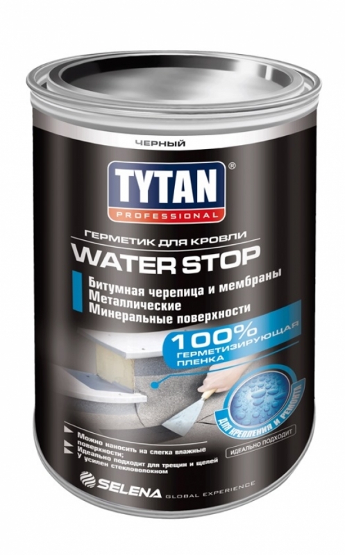 Tytan Professional Герметик для Кровли WATER STOP 1кг (6шт/кор)