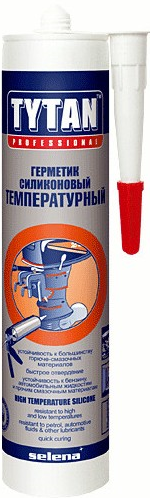 Tytan Professional Герметик Силиконовый Высокотемпературный красный 310мл (12шт/кор)