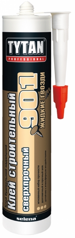 Tytan Professional Строительный Сверхпрочный клей  №901 бежевый 380г (12шт/кор)