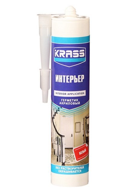 Акриловый герметик для интерьерных работ KRASS белый 300мл (12шт/кор)