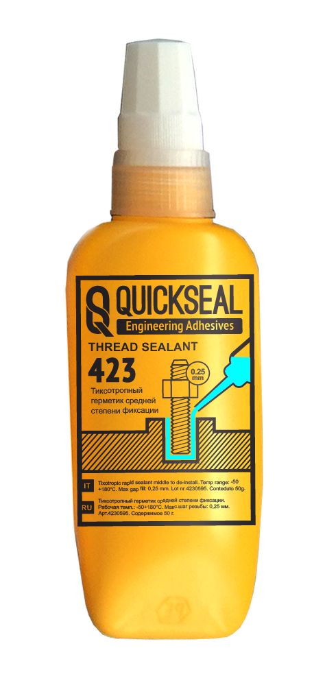 Анаэробный клей-герметик для уплотнения резьбовых соединений QUICKSEAL / QUICKSPACER 423