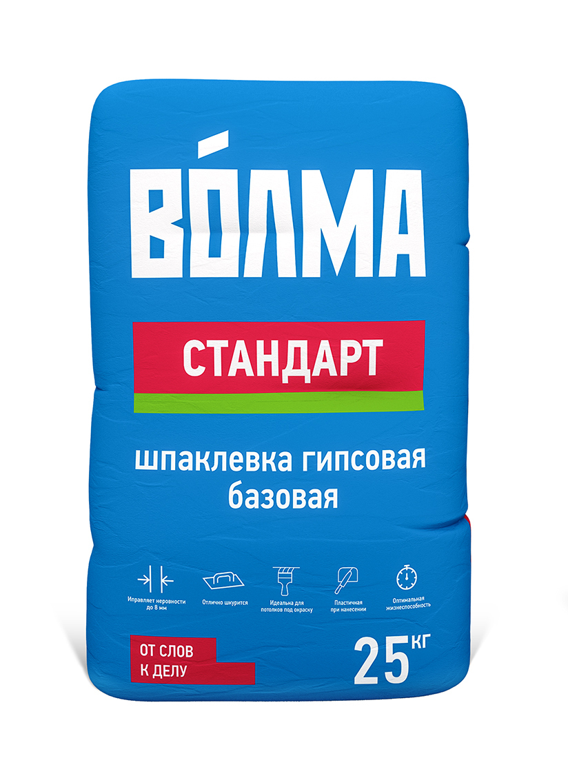 ВОЛМА Смесь сухая гипсовая отделочная Волма-Стандарт 25кг