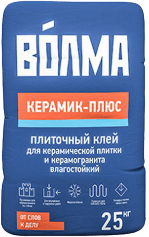 ВОЛМА Сухая смесь цементно-клеевая Волма Керамик-плюс 25кг
