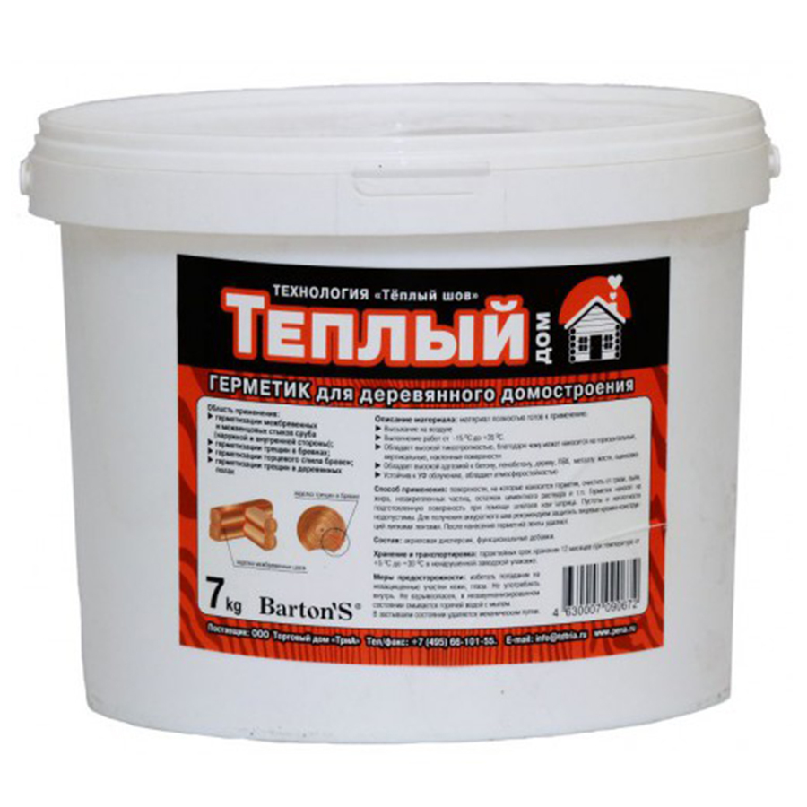 Герметик Barton'S Теплый Дом 7 кг