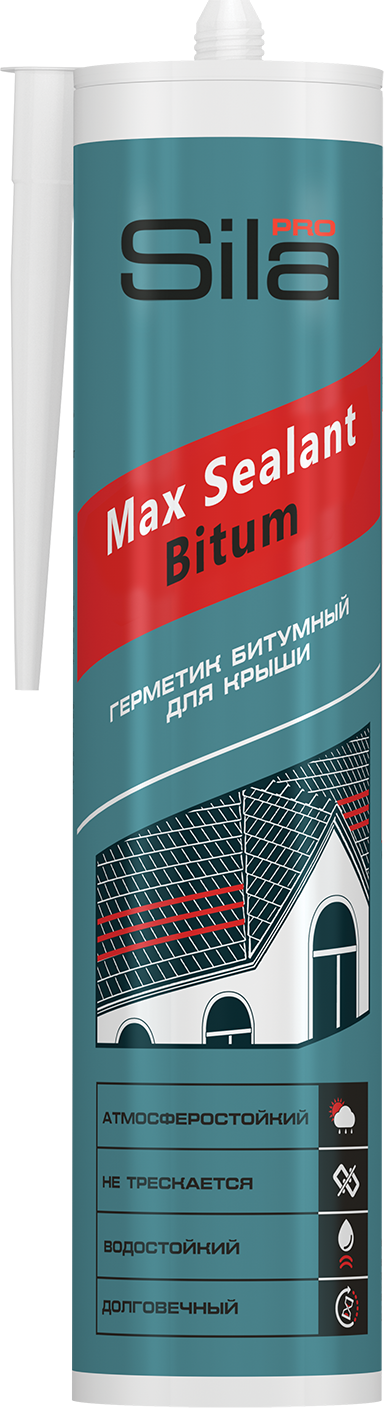 Герметик битумный для крыши SILA PRO Max Sealant Bitum 280 мл (12шт/кор)