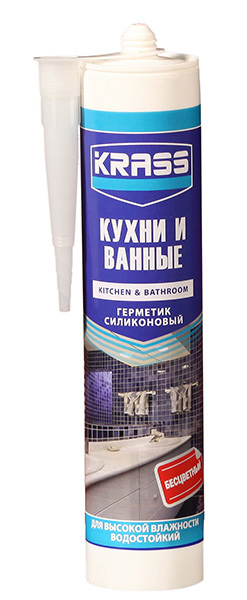 Герметик силиконовый KRASS для кухни и ванны