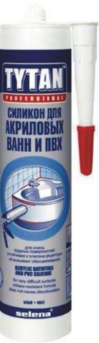 Герметик силиконовый для Акриловых Ванн и ПВХ Tytan Professional 310мл