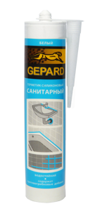 Герметик силиконовый санитарный Gepard CSS 664s 280мл (12шт/кор)