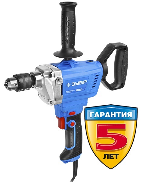 Дрель-миксер реверсивная, ЗУБР Профессионал ЗДМ-820 РМ, 820 Вт