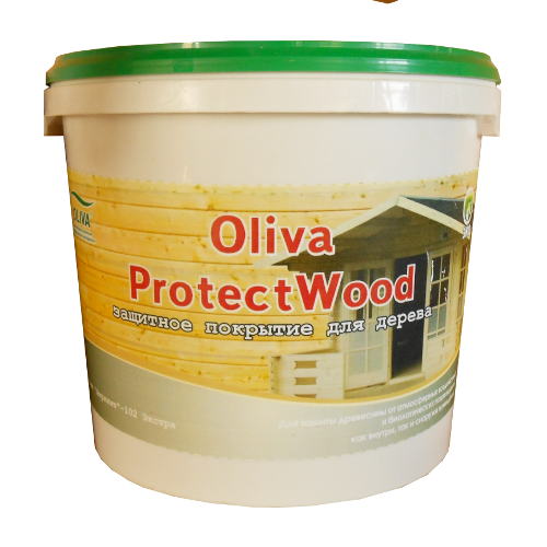 Защитное покрытие для дерева Oliva ProtectWood Акрилит-102 10л