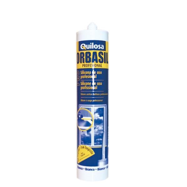 Кислотный (уксусный) силиконовый герметик Quilosa Orbasil PRO 280мл (24шт/кор)