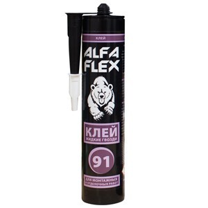 Клей жидкие гвозди ALFA Flex 91 для монтажных и отделочных работ 280мл (12шт/кор)