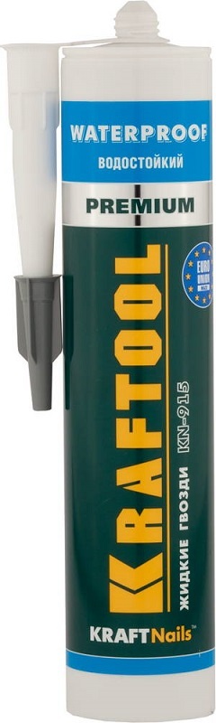 Клей монтажный KRAFTOOL KraftNails Premium KN-915, водостойкий с антисептиком, 310мл