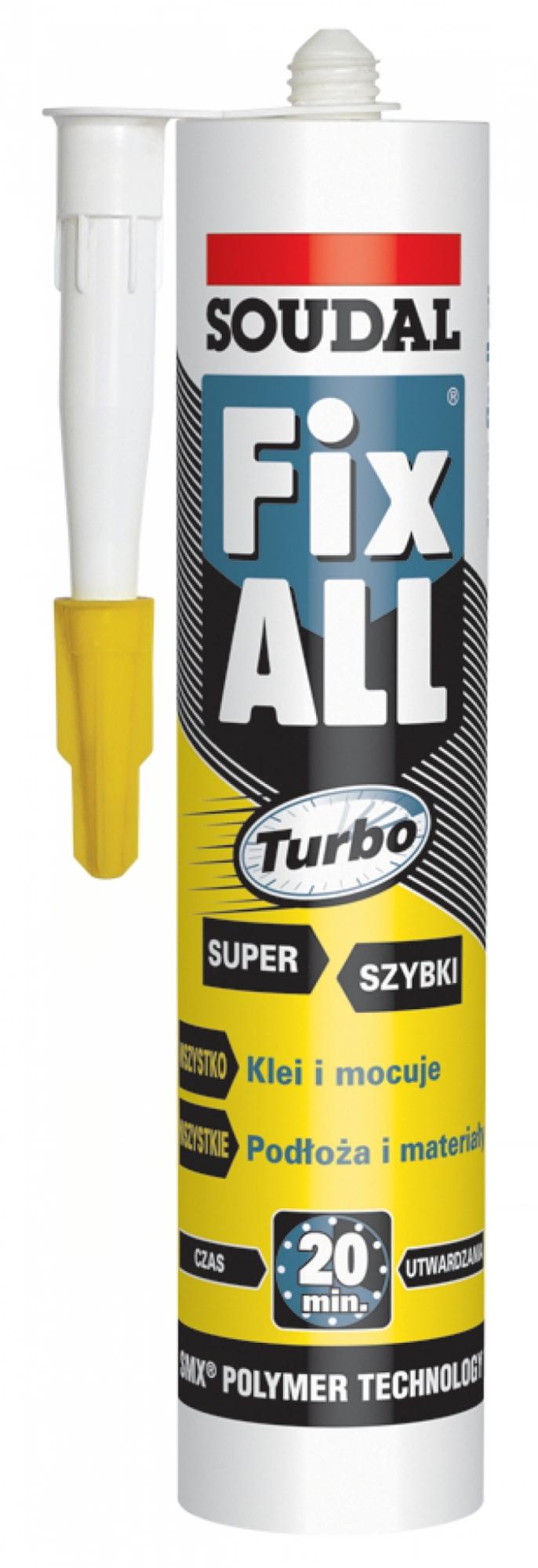 Клей-герметик гибридный Soudal Fix All TURBO (12шт/кор)