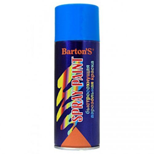 Краска аэрозольная Barton’s Spray Paint ГОЛУБАЯ глянец RAL5012 520 мл (16шт/кор)