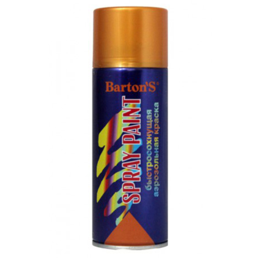 Краска аэрозольная Barton’s Spray Paint ЗОЛОТО 520 мл (16шт/кор)