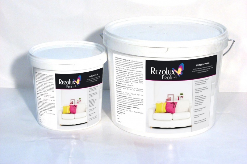 Краска интерьерная Profi-4 (Профи-4) Rezolux супербелый