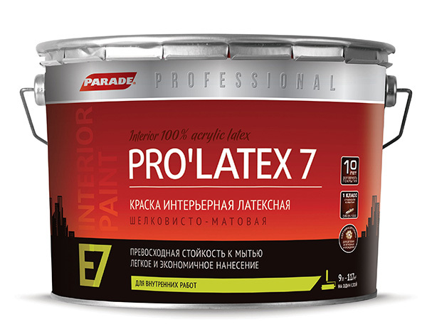 Краска латексная PARADE PRO'LATEX Е7