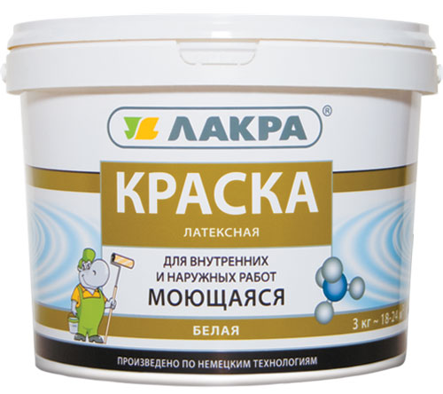 Краска латексная моющаяся Лакра