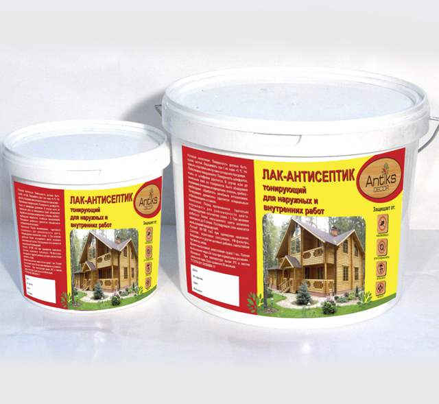 Лак антисептик (4 в 1) Antiks Decor (Антикс Декор) для древесины