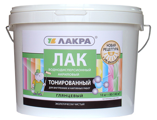 Лак в/д тонированный Лакра