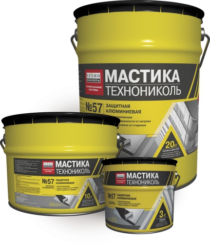 Мастика защитная алюминиевая ТЕХНОНИКОЛЬ №57 20кг