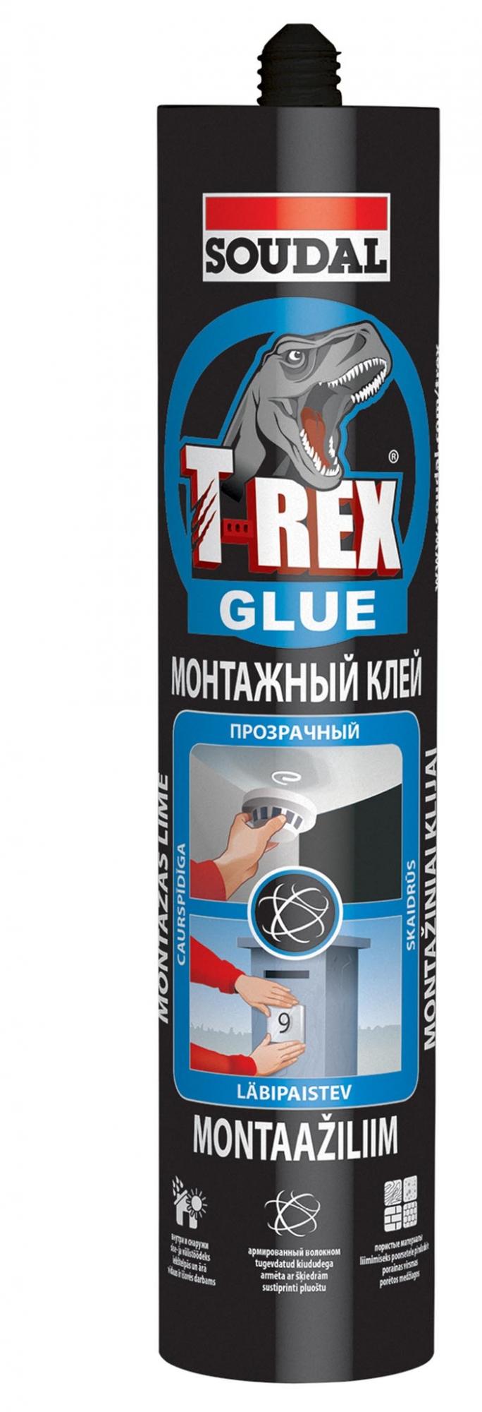 Монтажный клей Soudal T-REX (WB BLUE) Прозрачный  310 г (12шт/кор)