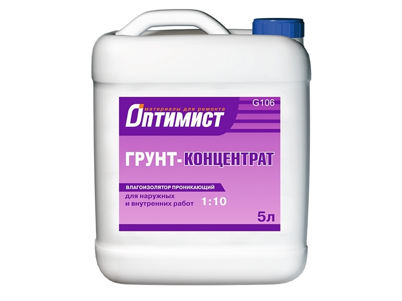 ОПТИМИСТ G106 Грунт-концентрат  для внутренних работ Аквастоп 10л