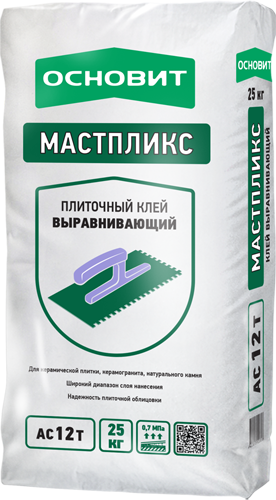 ОСНОВИТ МАСТПЛИКС Т-12 (AC12 T) Клей плиточный выравнивающий 25кг