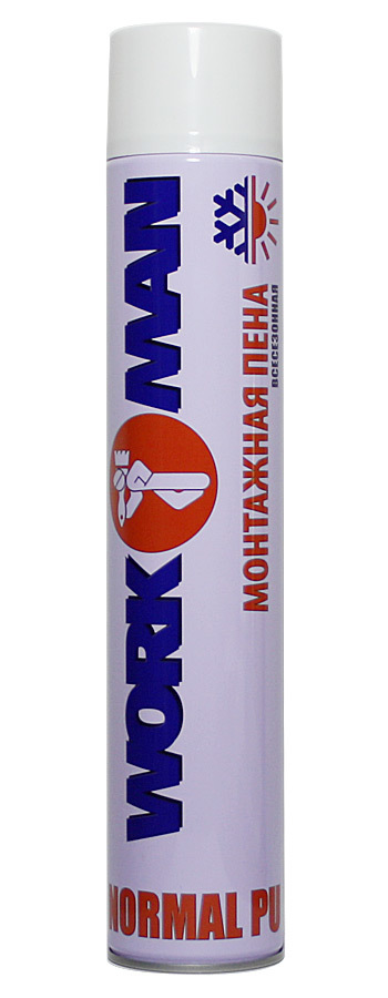Пена бытовая WORKMAN NORMAL Pu всесезонная 750мл (12шт/кор)