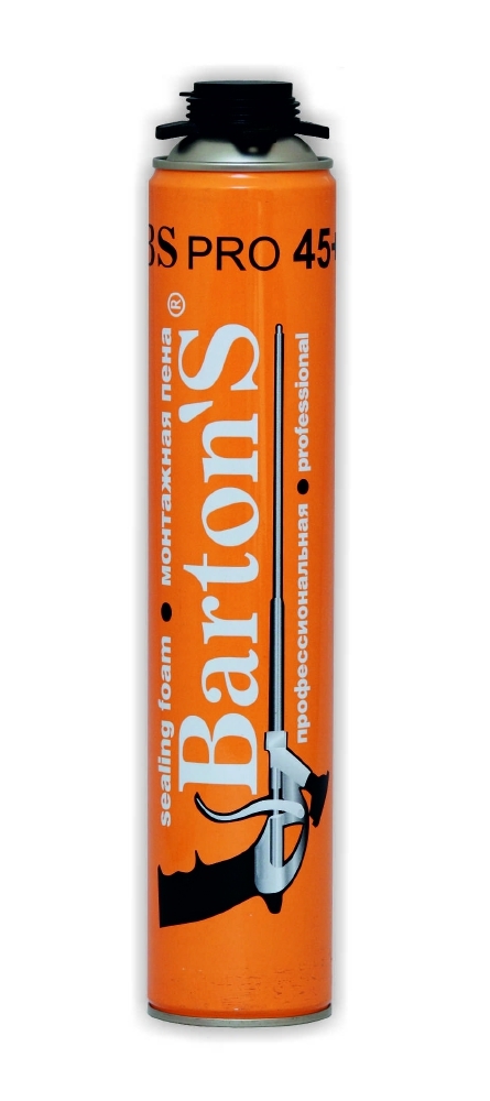 Пена монтажная Barton'S BS PRO 45+ профессиональная 750 мл (16шт/кор)