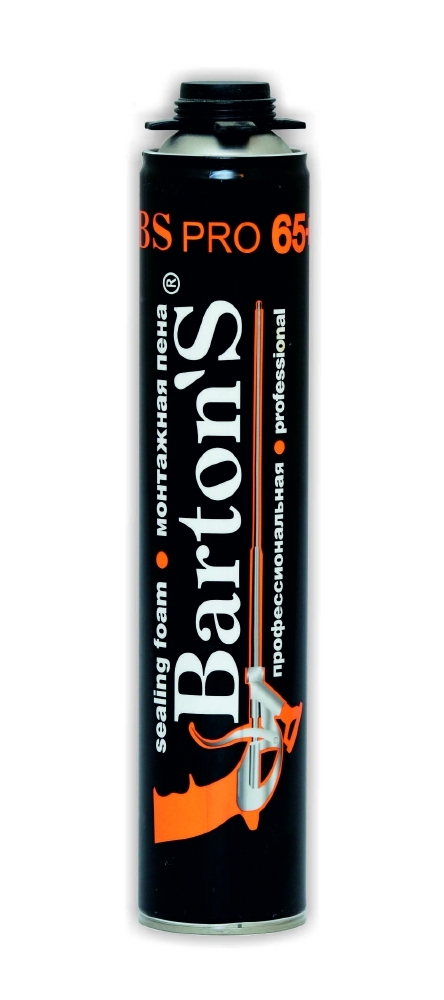 Пена монтажная Barton'S BS PRO 65+ профессиональная 750 мл (16шт/кор)