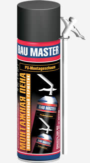 Пена монтажная BAU MASTER всесезонная 500мл (12шт/кор)
