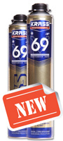 Пена монтажная KRASS Professional V69 пистолетная 890мл (12шт/кор)