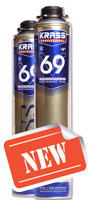 Пена монтажная KRASS Professional V69 пистолетная Зима 890мл (12шт/кор)