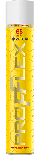 Пена монтажная бытовая PROFFLEX YELLOW 65 LITE Зима 750мл (12шт/кор)