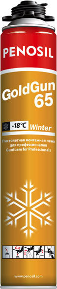 Пена монтажная профессионал Penosil GoldGun 65 winter 875мл (12шт/кор)