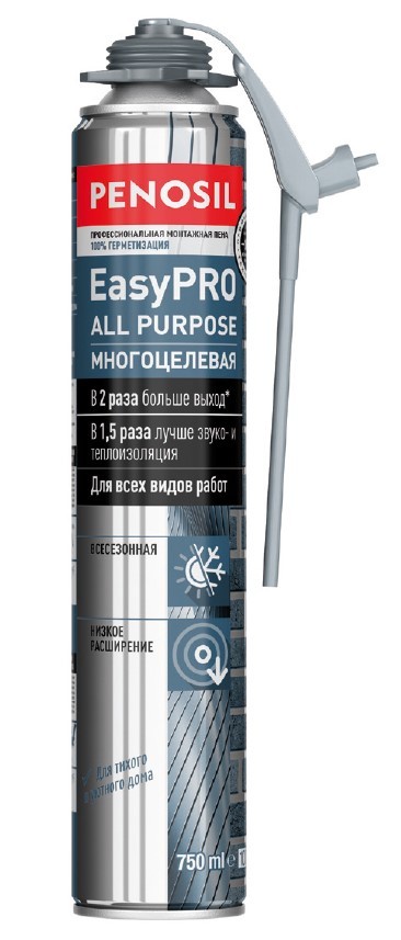 Пена монтажная профессиональная PENOSIL All Purpose Foam, МНОГОЦЕЛЕВАЯ, всесезонная 750мл, (12шт/кор)