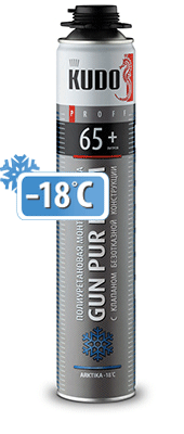 Пена монтажная профессиональная PROFF 65+ ARKTIKA -18°C с клапаном безотказной конструкции (12шт/кор)