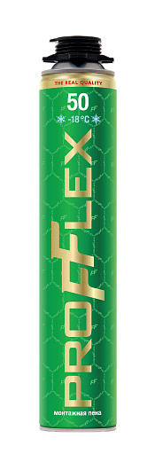 Пена монтажная профессиональная PROFFLEX PRO 50 Зима 750мл (12шт/кор)