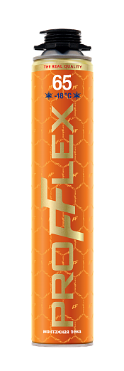 Пена монтажная профессиональная PROFFLEX PRO GOLD 65 Зима 850мл (12шт/кор)