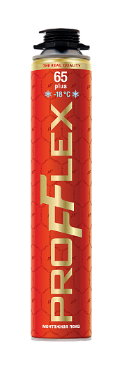 Пена монтажная профессиональная PROFFLEX PRO RED 65 PLUS Зима 850мл (12шт/кор)
