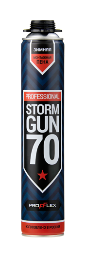 Пена монтажная профессиональная PROFFLEX STORM GUN 70 Зима 850 мл (12шт/кор)